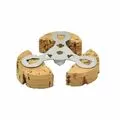 Mount Athos Triangular Floating Wick Holder made of Natural Cork and Metal