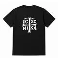 Men’s Black IC XC NI KA T-Shirt with Byzantine Christogram