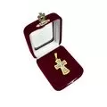 Silver Cross with the Crucified- 24K Gold Plated 925 Sterling Silver