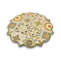 Set of 4 Ceramic Relief Coasters with Gold Leaf