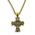 Double Sided Cross With Virgin Mary and Christ With Chain