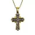 Double-Sided Cross Necklace with Chain – Holy Virgin Mary and Crucifix