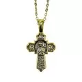 Double-Sided Cross Necklace with Chain – Holy Virgin Mary and Crucifix