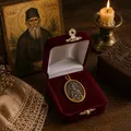 Χειροποίητο Μενταγιόν Άγιος Παΐσιος Διπλής Όψεως – Ασήμι 925 με Επιχρύσωση 24K