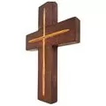 Wooden Handmade Cross from Mount Athos with Golden Carved Detail