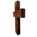 Wooden Handmade Cross from Mount Athos with Golden Carved Detail