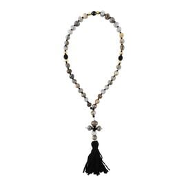Mount Athos Orthodox Prayer Rope with 33 Tears of the Virgin Mary & Black Beads