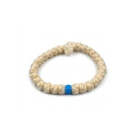 Αγιορείτικο Μάλλινο Κομποσκοίνι με Μπλε Χάντρα