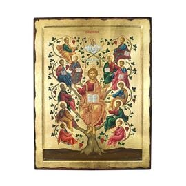 Εικόνα Η Άμπελος - Μεταξοτυπία με Παλαίωση