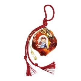 Cast Glass Charm - Virgin Mary Glykofilousa