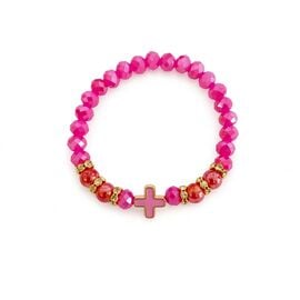 Women’s Bracelet with Austrian Glass Beads & Zircon Spacers - St. Nektarios Monastery
