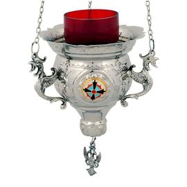 Καντήλι Κρεμαστό Επινικελωμένο με Σμάλτο