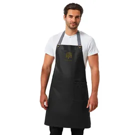 Κερωμένη Τζιν Ποδιά "Mount Athos" με Χρυσοκέντημα IC XC NIKA