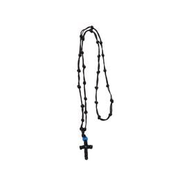 Waxy Sparse Orthodox Prayer Rope - Necklace with 33 Knots & Blue Beads
