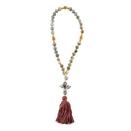 Orthodox Prayer Rope with 33 Tears of the Virgin Mary & Honey-brown Beads