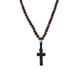 Prayer Rope With Ηowlite Beads and Cross with Μacramé Βraiding