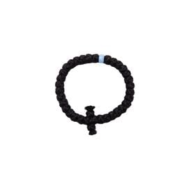 Wrist Woolen Orthodox Prayer Rope with 33 Knots & a Cross & a Blue Bead