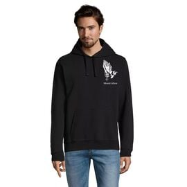 Μαύρο Ανδρικό Hoodie Χέρια σε Δέηση και Κομποσχοίνι - Small