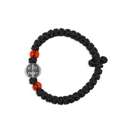 Μεταξωτό Κομποσχοίνι IC XC NIKA με Κόκκινες Χάντρες