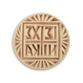 Small Handmade Wooden Prosphora Seal from Mount Athos - 7 cm