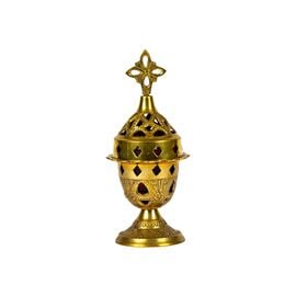 Brass Carved Oil Lamp
