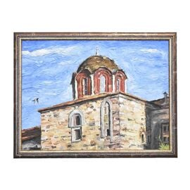 Painting "Church at Esfigmenou - Mount Athos"