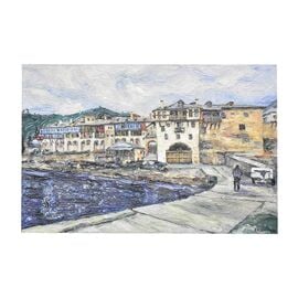 Painting "Xenophontos Monastery at Mount Athos"