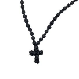 Black Knotted Cross Necklace