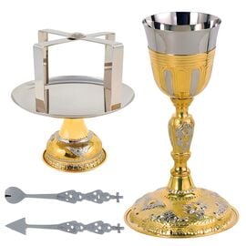 Church Chalice Set Bicolor Bronze