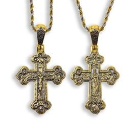 Double-Sided Cross - Crucifix and Virgin Mary