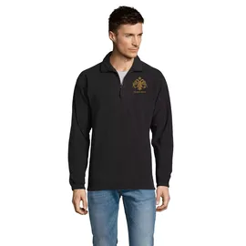 Unisex Fleece Μπλούζα με Κέντημα - Mount Athos Δικέφαλος Αετός - Small