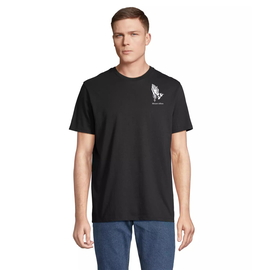Unisex Organic Black T-shirt - Prayer Hands with Prayer Rope - Large