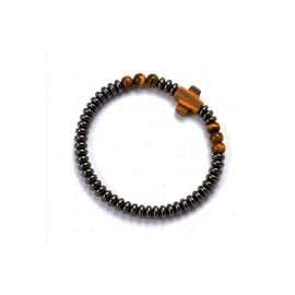 Handmade Bracelet made of Black Onyx, Hematite & Tiger's Eye - Monastery of Saint Nektarios