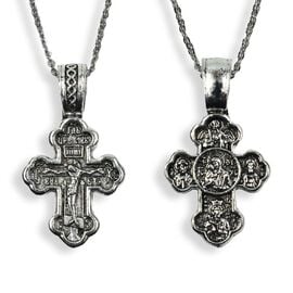 Double-sided Byzantine Cross with The Crucified Christ