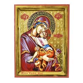 Χειροποίητη Αγιογραφία Παναγία Γλυκοφιλούσα