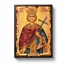 Handmade Icon Saint Helen on Papyrus 7x9cm