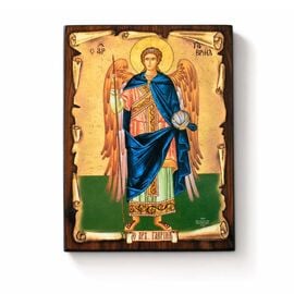 Handmade Icon Archangel Gabriel on Papyrus 7x9cm