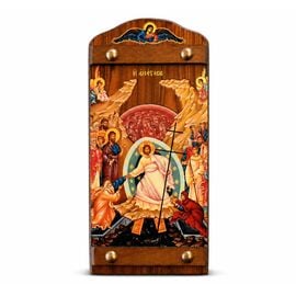 Wooden Resurrection Icon 5x10cm