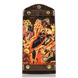 Ξύλινη Εικόνα Η Γέννηση του Χριστού 6x14cm