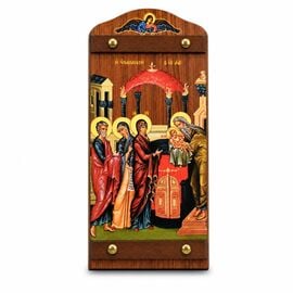 Wooden Icon Presentation of Christ in the Temple 5x10cm