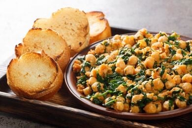Chickpeas with spinach