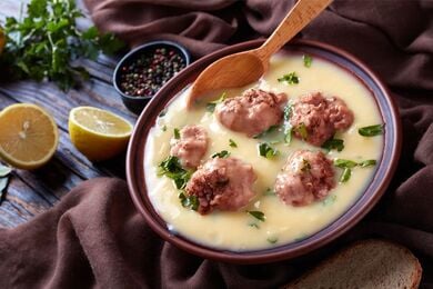 Greek fish ball soup – Yuvarlakia