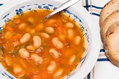 Traditional Fasolada - Greek bean soup
