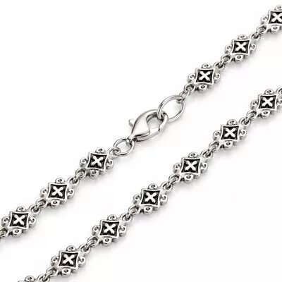 Sterling Silver 925 Cross Necklace – 70 cm