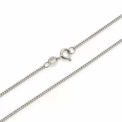 925 Sterling Silver Curb Chain Necklace – 50 cm