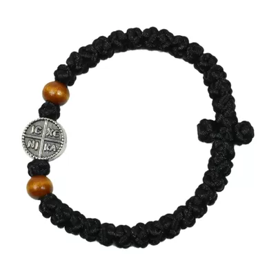 Silk Prayer Rope IC XC NIKA with Wooden Beads