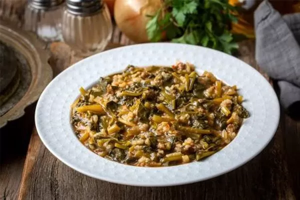 Image Oil-less spinach rice from Mount Athos