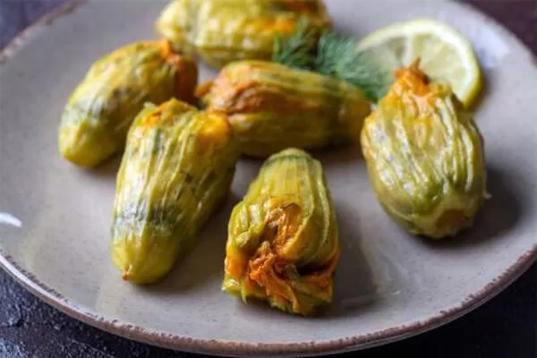 Image Stuffed zucchini blossoms