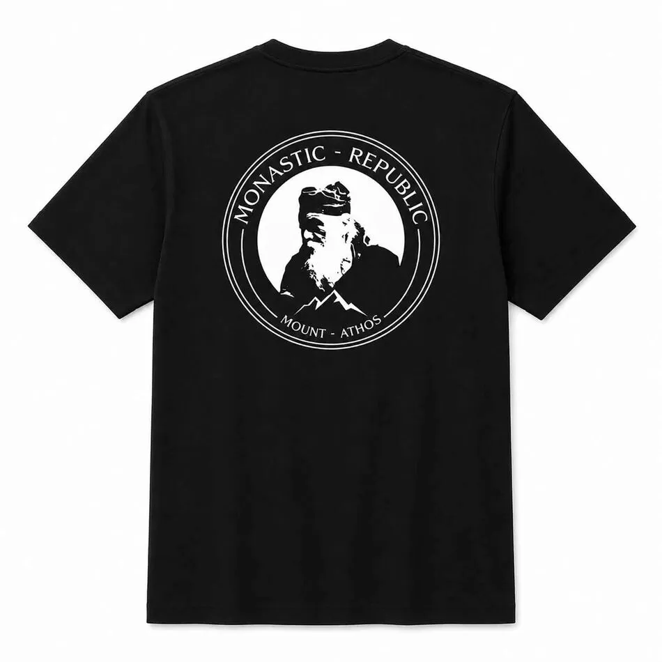 Men’s Black Monastic Republic T-Shirt – Mount Athos