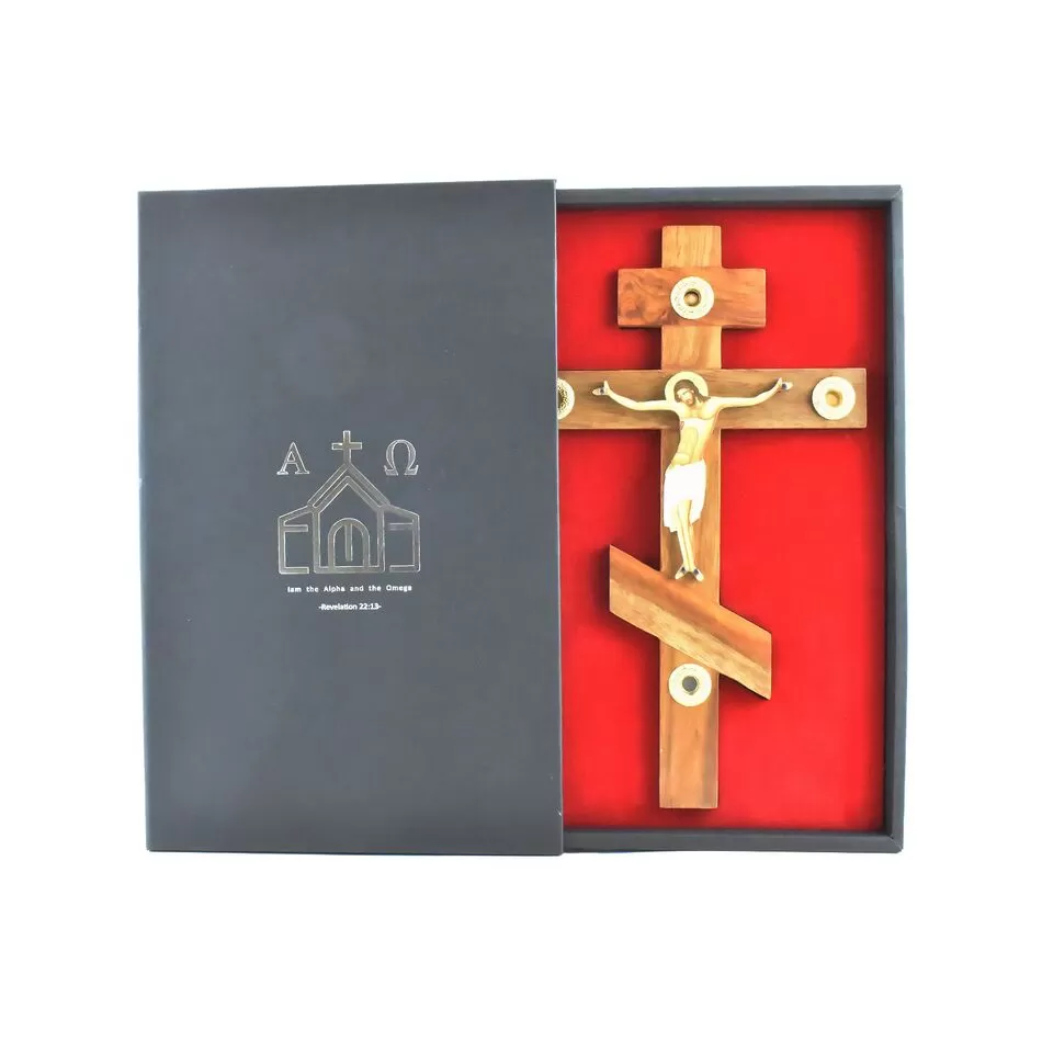 Orthodox Wooden Cross with Crucified Jesus